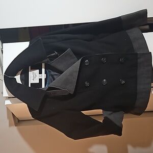 Original Upscale To A.Rag Short designer coat Double Breasted  2TONE